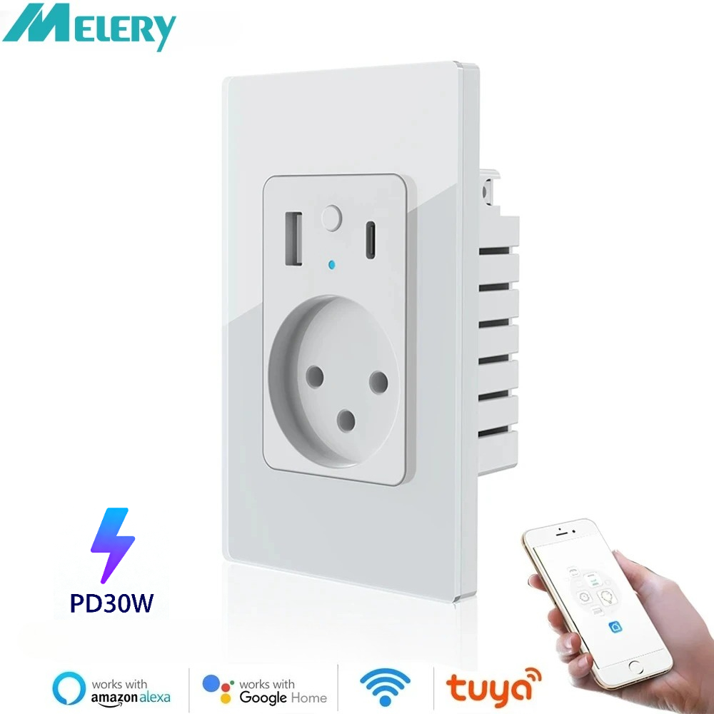 Smart Home Elements - Stopkontak Dinding Pintar Melery Israel Panel