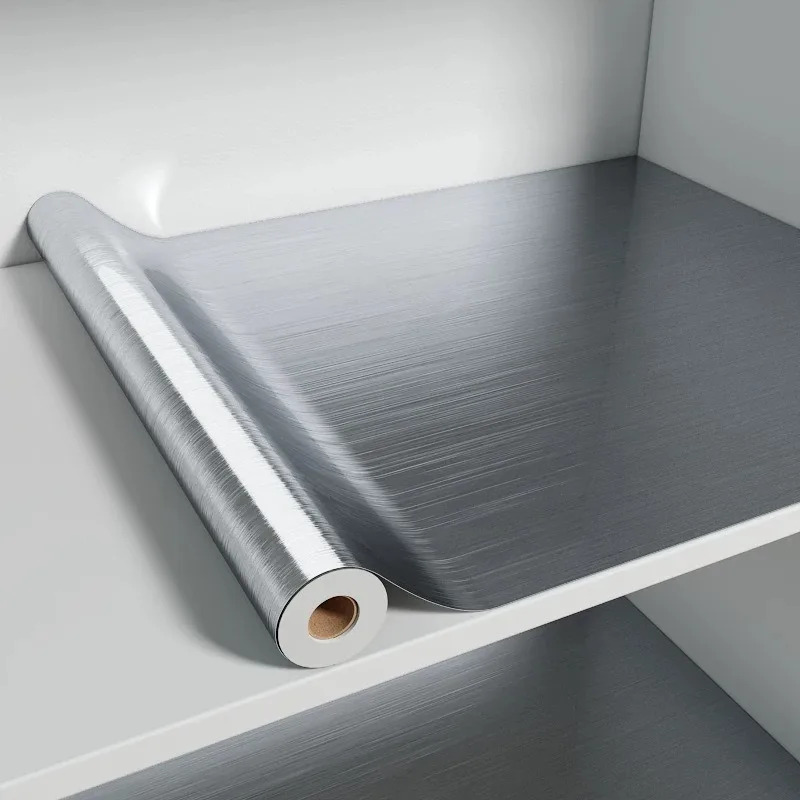 Smart Home Film - Film Dekorasi Wallpaper PVC Stainless Silver