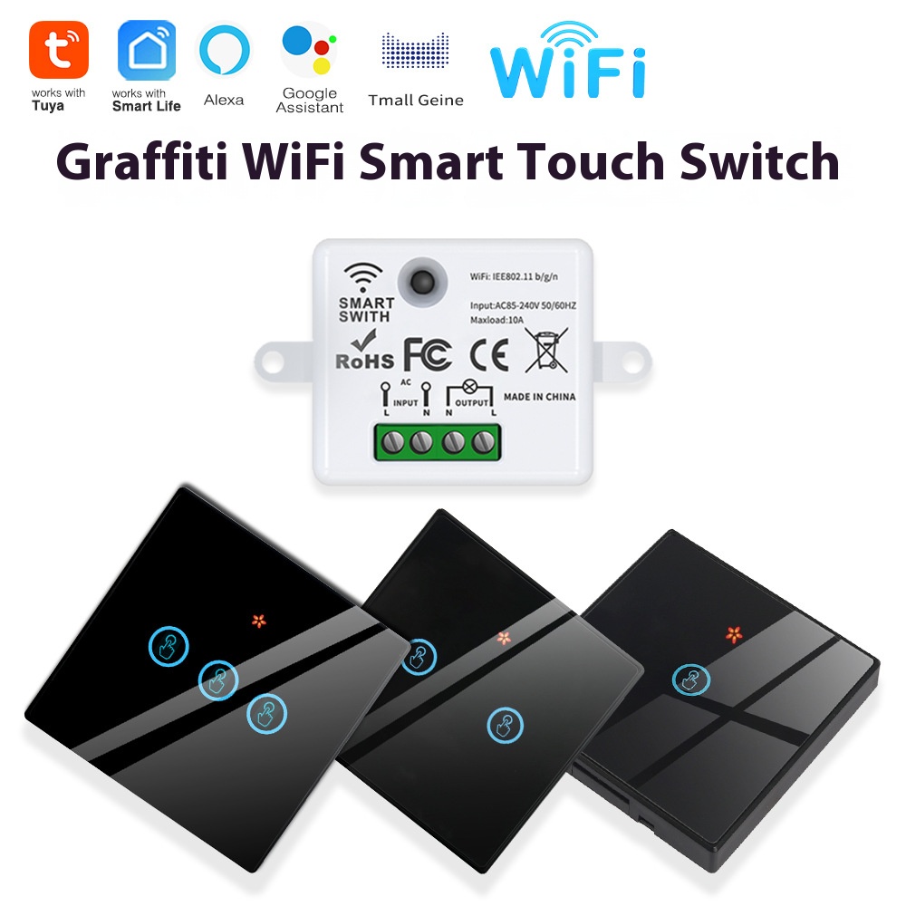 Tuya Smart Switch - Perangkat Pemutus Daya Cerdas Tuya Menampilkan