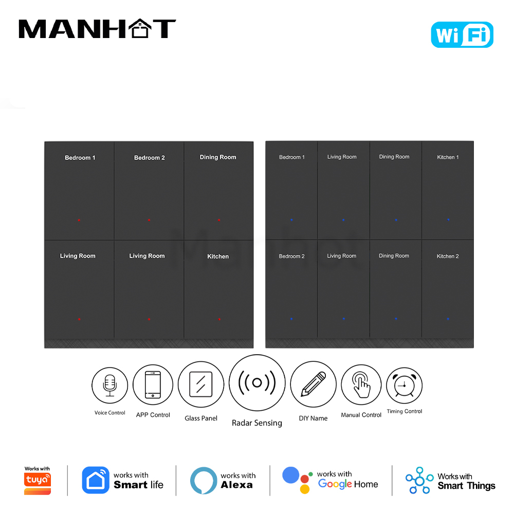 Smart Home Button - MANHOT WiFi Smart DIY Name Switch