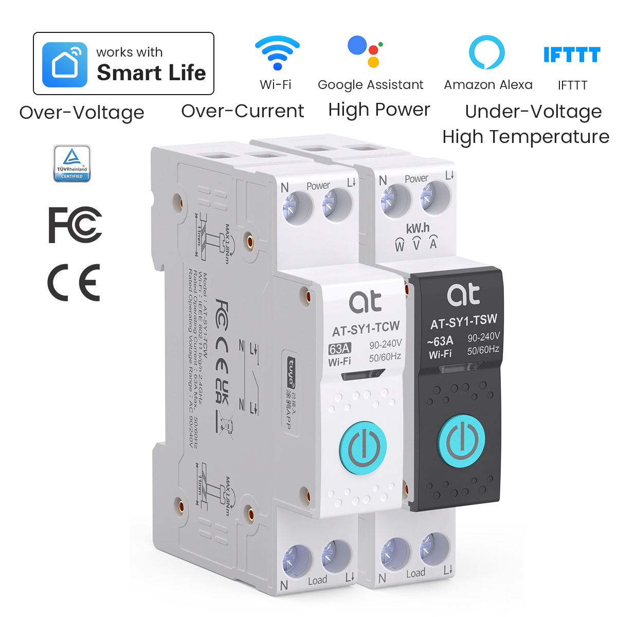 Tuya Smart Switch - Tuya WiFi Circuit Breaker Smart 1P+N