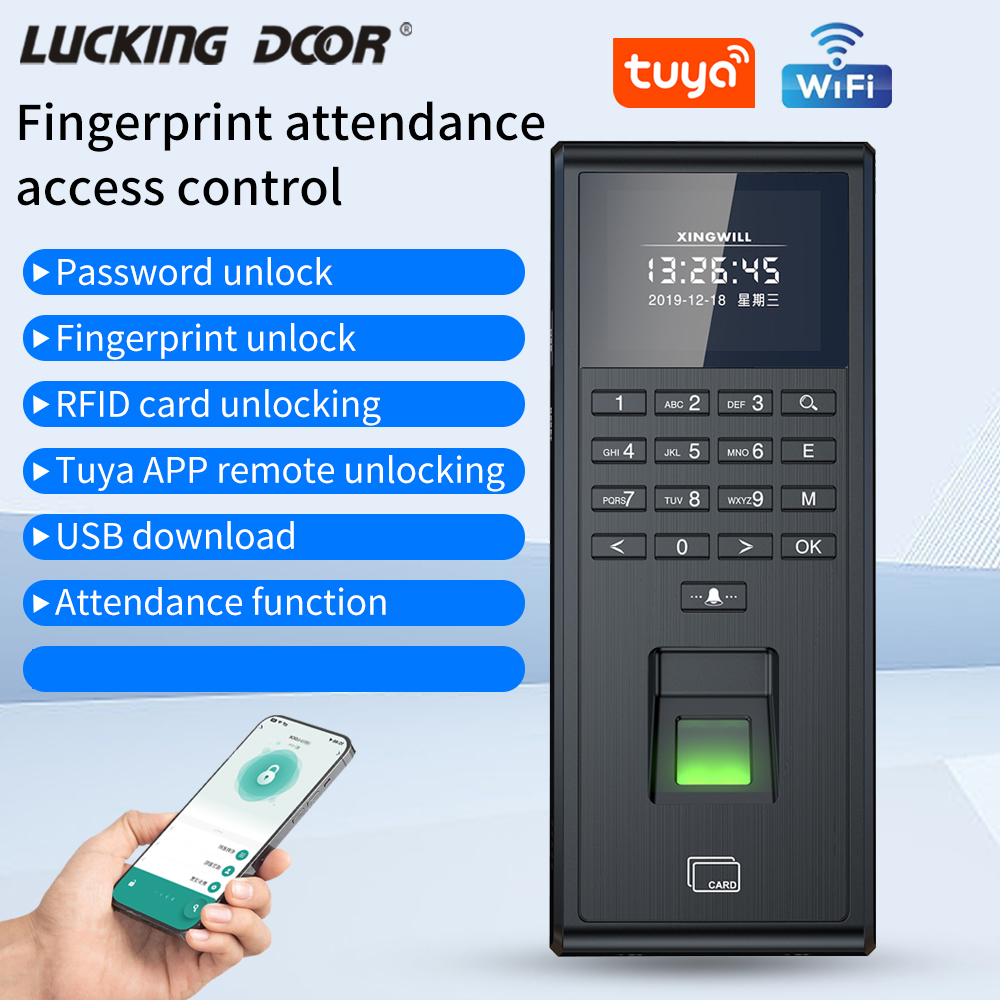 Smart Home Button - Tuya sistem Kehadiran sidik jari, sistem