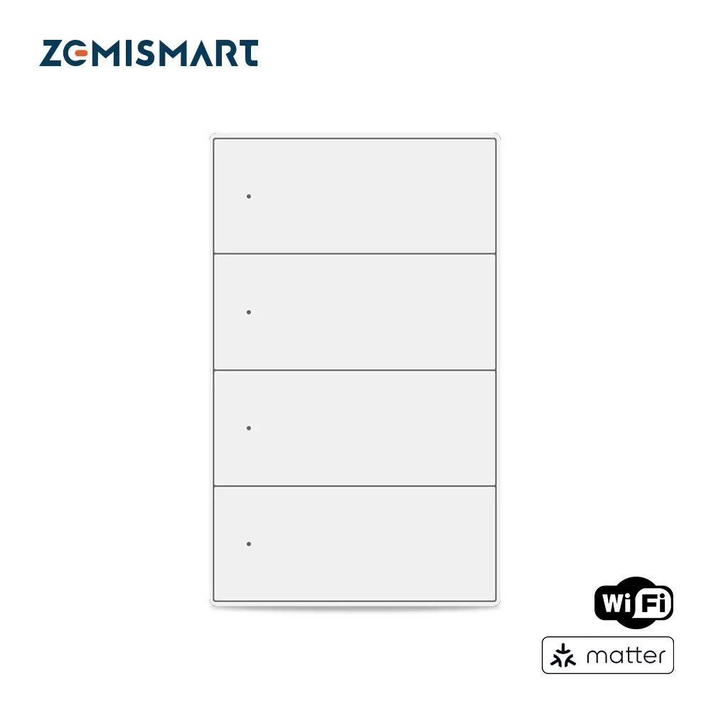 Smart Home Orvibo - Zemismart Matter saklar lampu dinding cerdas,