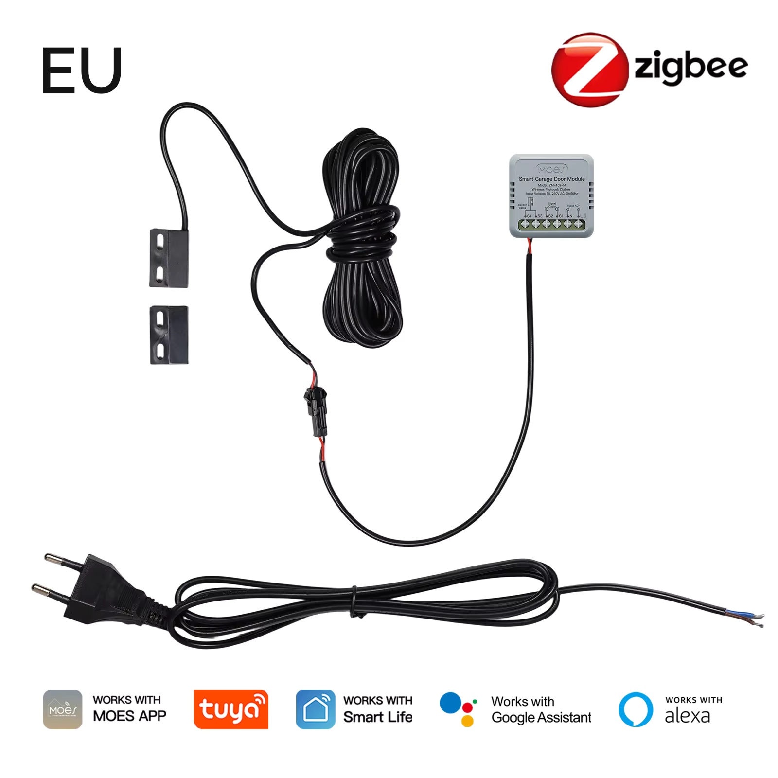 Smart Home Google Assistant - Modul Pengontrol Pintu Garasi MOES Zigbee