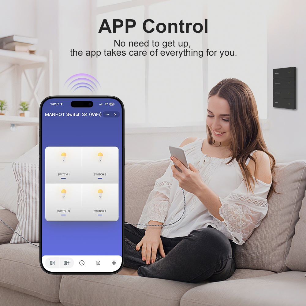 Manhot DIY Name Switch Zigbee  - Smart Home Button ulasan dan harga
