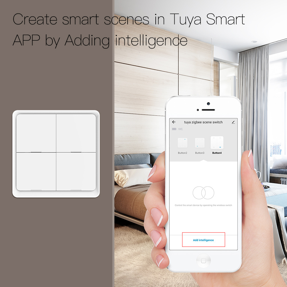 MOES ZigBee Wireless 12 Scene  - Tuya Smart Switch ulasan dan harga