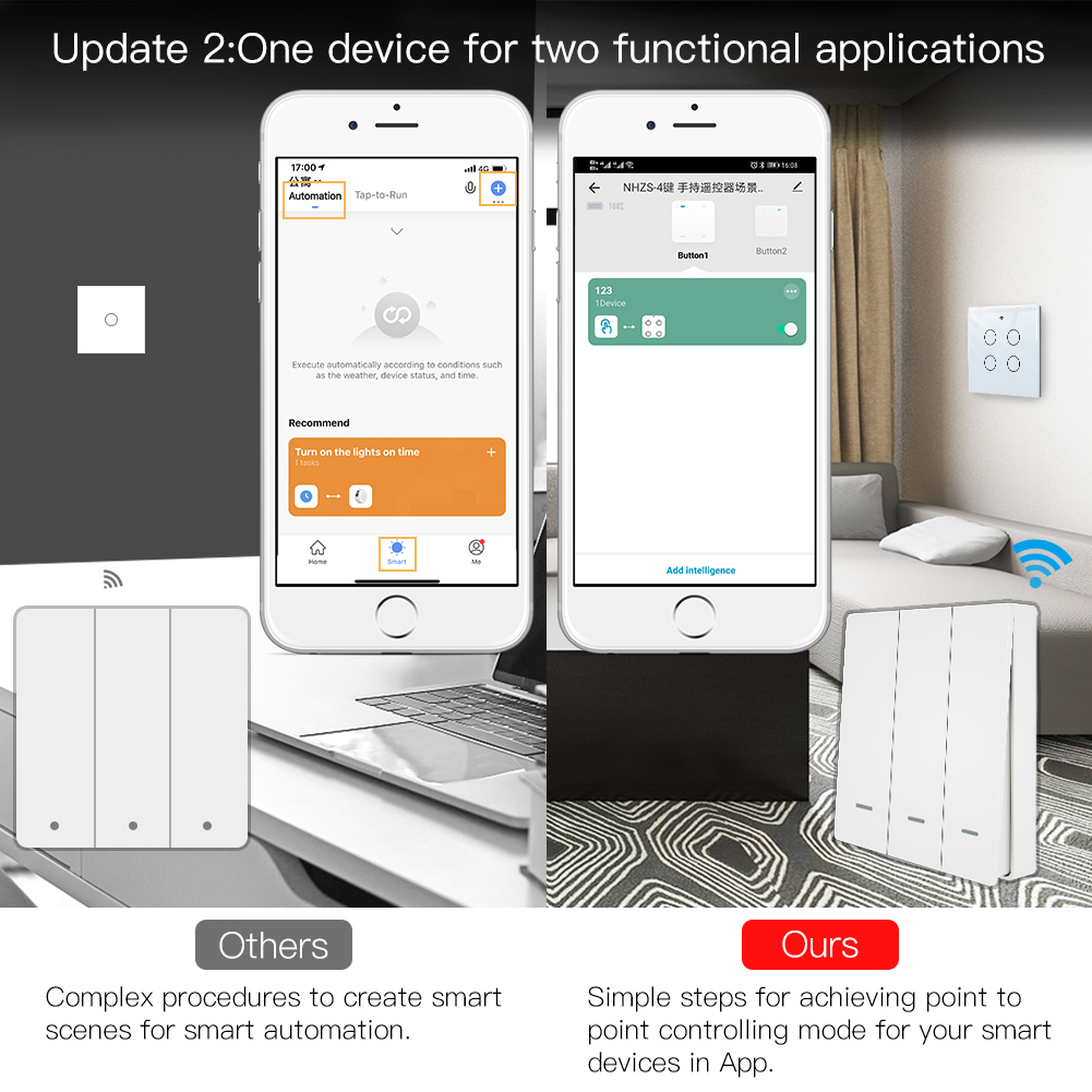 MOES Tuya ZigBee Scene Switch  - Tuya Smart Switch ulasan dan harga