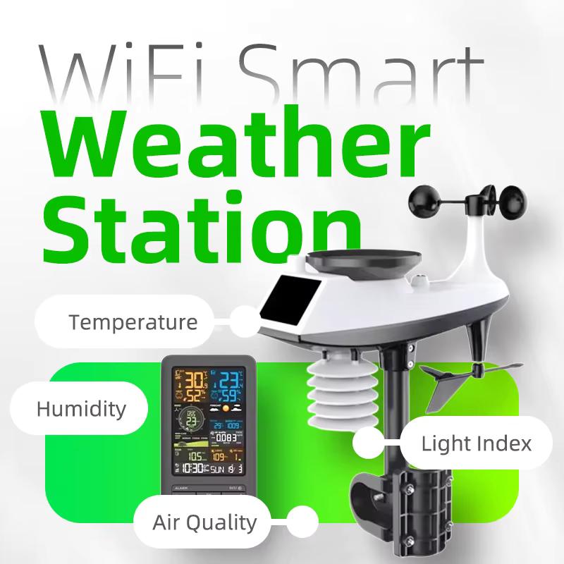 Stasiun Cuaca Pintar WiFi, Ter - Smart Home Elements ulasan dan harga