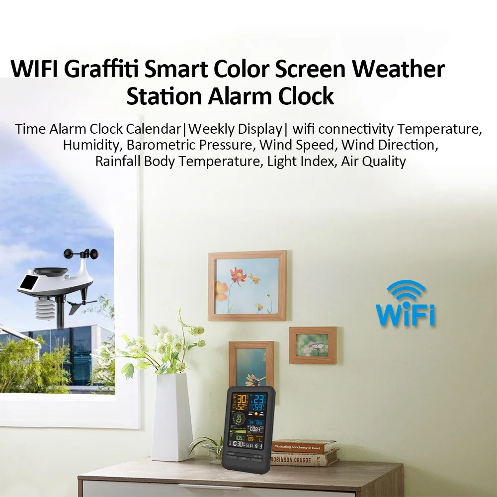 Stasiun Cuaca Pintar WiFi, Ter - Smart Home Elements ulasan dan harga