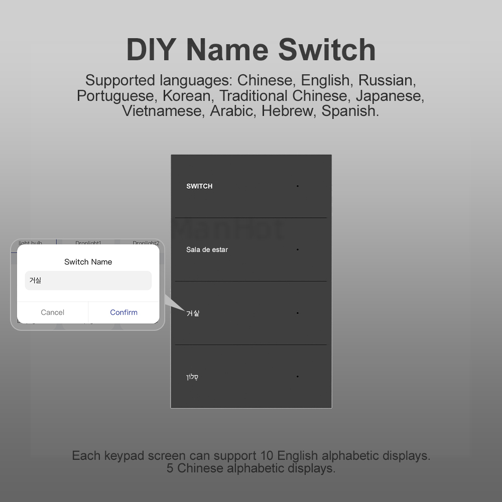 MANHOT WiFi Smart DIY Name Swi - Smart Home Button ulasan dan harga