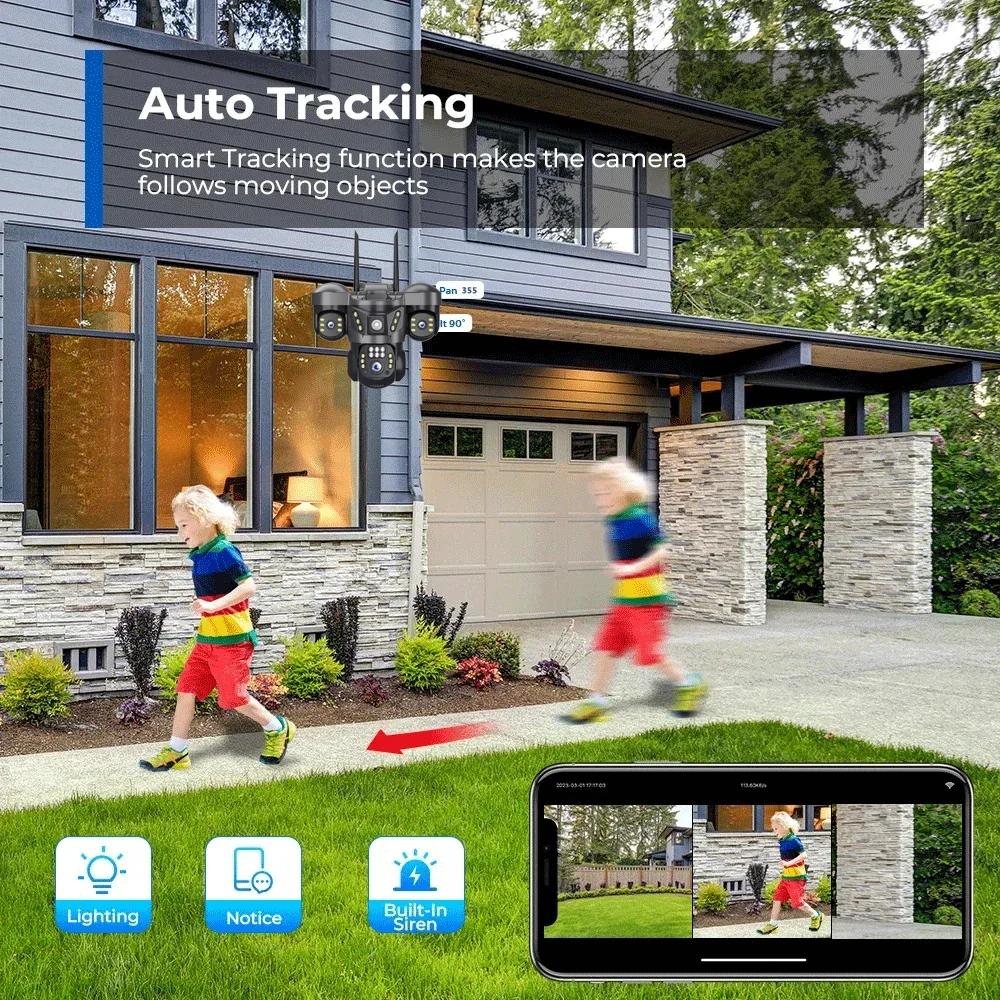 Kamera IP WIFI 15MP 8K Tiga La - Smart Home Kamera Outdoor ulasan dan harga