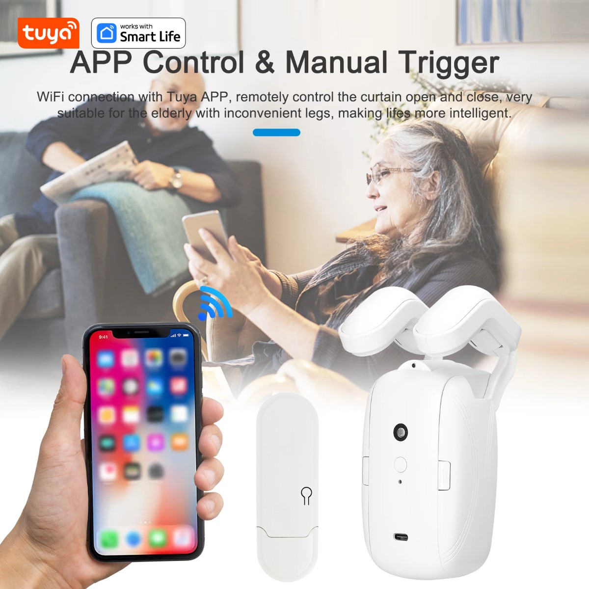 1/2 Buah Robot Tirai WiFi Pint - Smart Home Hub ulasan dan harga