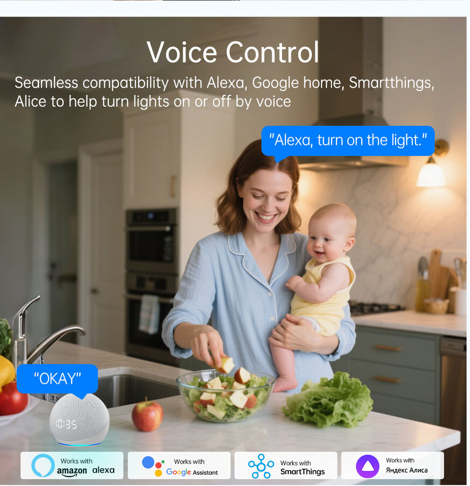 1 2 3 4 Gang WiFi RF 433mhz La - Tuya Smart Switch ulasan dan harga