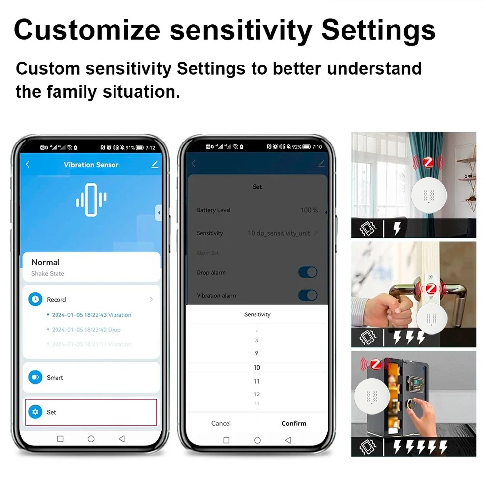 Tuya ZigBee Sensor Getaran & K - Smart Home Google Assistant ulasan dan harga