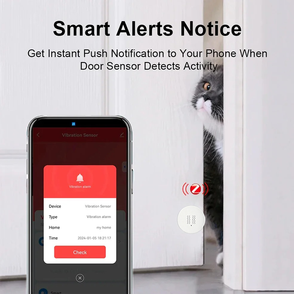 Tuya ZigBee Sensor Getaran & K - Smart Home Google Assistant ulasan dan harga