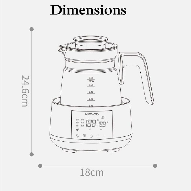 Ketel Listrik 1.2L dengan Kont - Home Smart Kettle ulasan dan harga